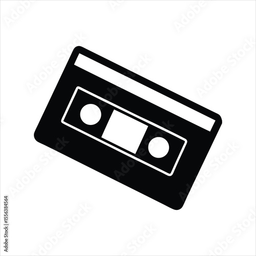 Classic Cassette Tape Symbol Vector Art