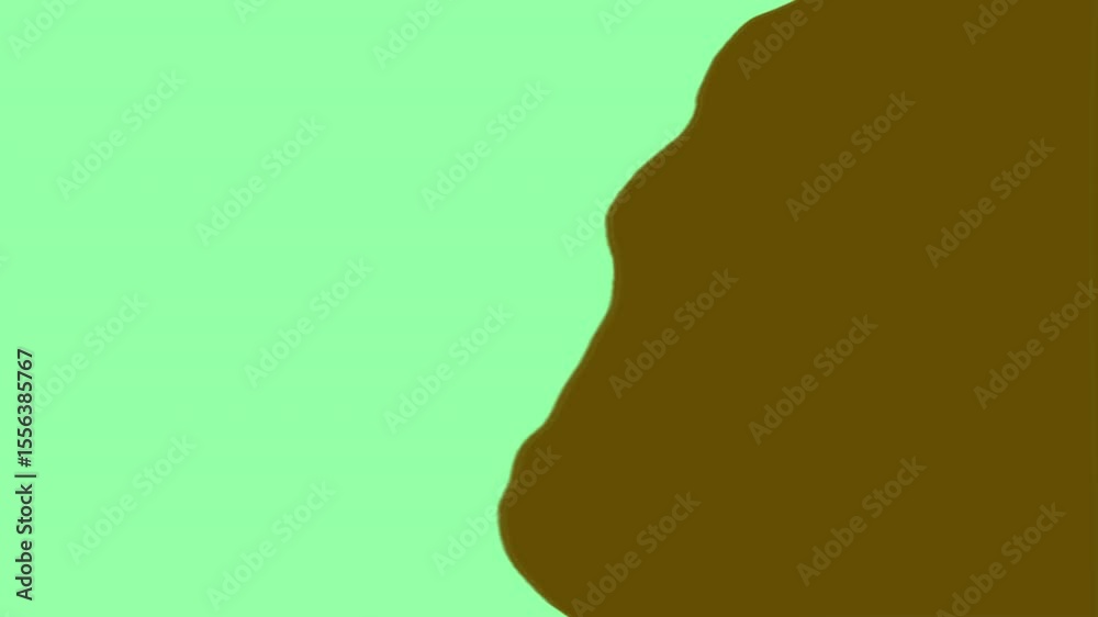 Abstract monster transition animation stinger with green screen