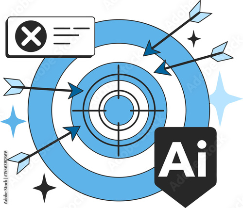 Target arrows ai success business strategy marketing goal achievement accuracy focus aim vector design vector art illustration and png 
