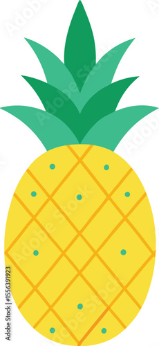 Pineapple vector Illustration isolated on white background