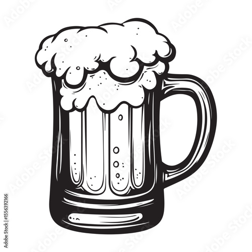 Beer glass silhouette vector icon. Beer glass symbol silhouette vector 
