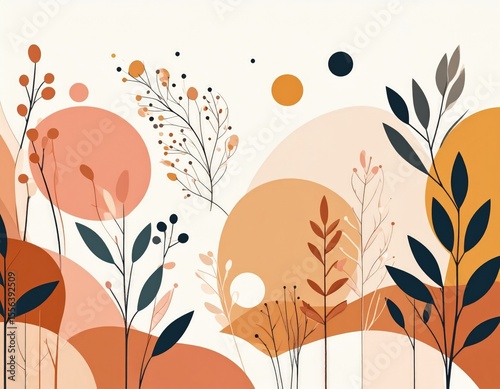 Abstract floral landscape