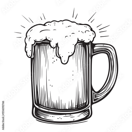Beer glass silhouette vector icon. Beer glass symbol silhouette vector 