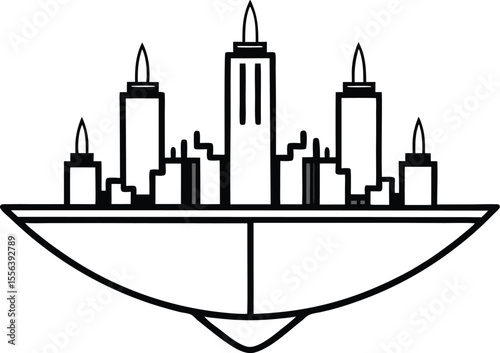 Modern Cityscape with Tall Buildings