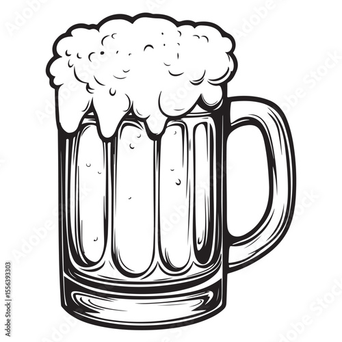 Beer glass silhouette vector icon. Beer glass symbol silhouette vector 