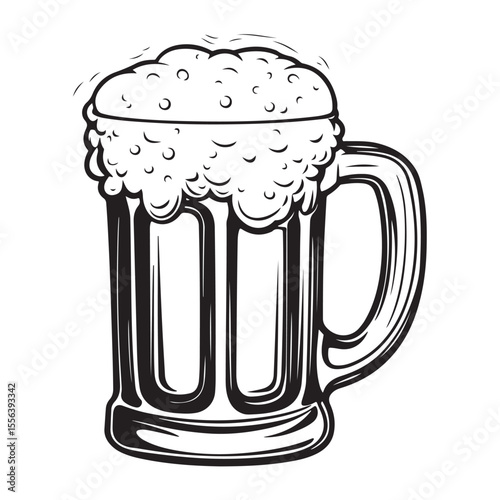 Beer glass silhouette vector icon. Beer glass symbol silhouette vector 