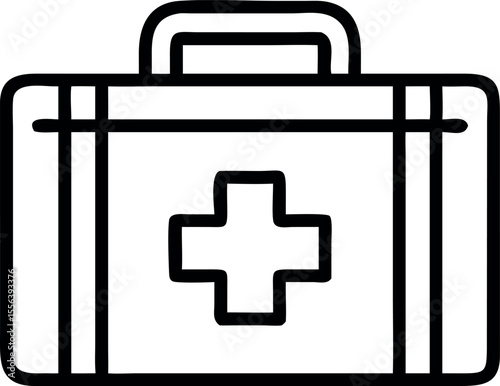 a first aid kit vector art