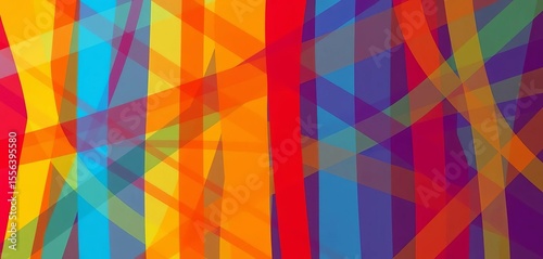 Abstract seamless background of multicolored intersecting lines forming colorful striped pattern,  interwoven,  lines