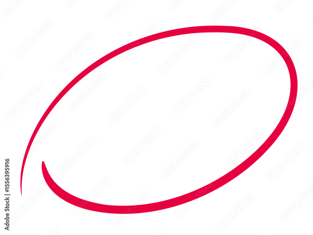 Hand drawn red circle highligter. Vector marker circle line Hand drawn red circle highligter. Vector marker circle line