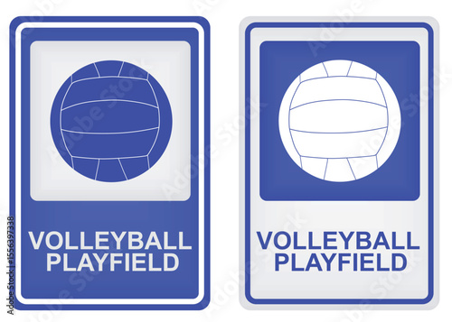 Volleyball playfield sign. vector illustration	