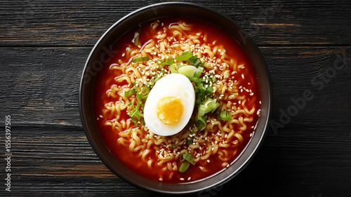 Spicy Ramen Noodles with Soft Boiled Egg: A Culinary Delight