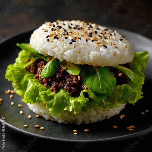 Delicious Rice Burger Recipe: Asian-Inspired Beef & Avocado