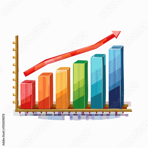 Stock market investment trading graph growth