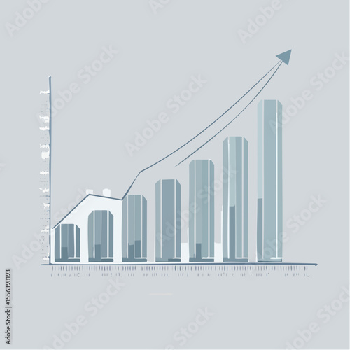 Stock market investment trading graph growth