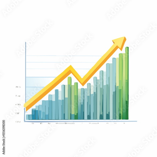 Stock market investment trading graph growth