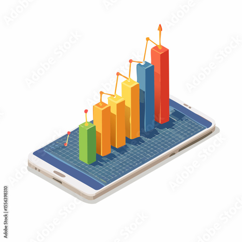 Stock market investment trading graph growth