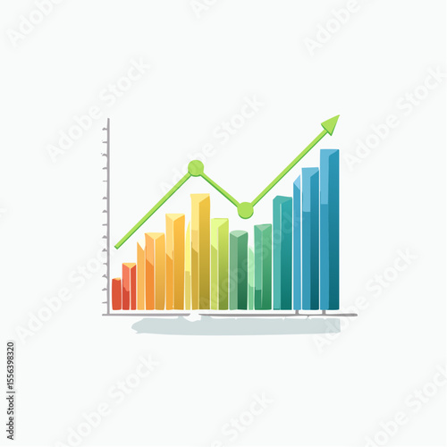 Stock market investment trading graph growth