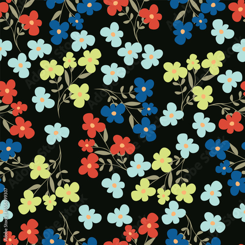 vintage floral seamless pattern. Rich with nostalgia and classic elegance, this pattern evokes the charm of a bygone era for print and textile