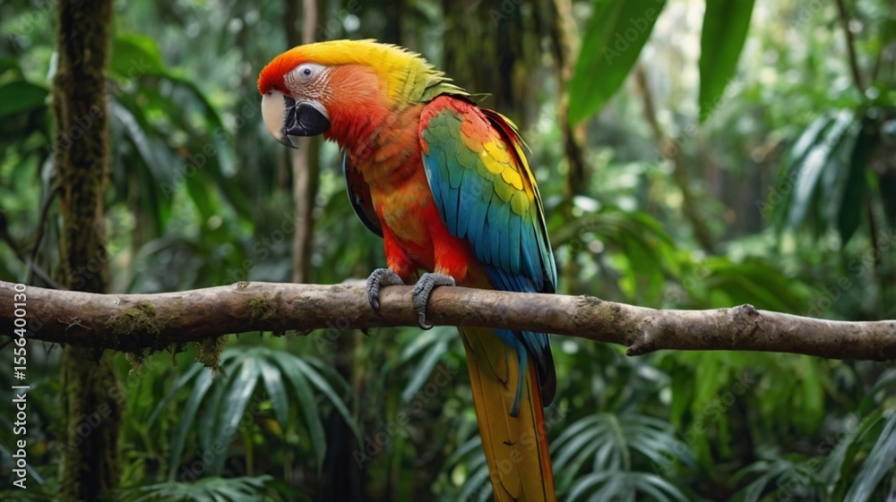 Obraz premium red and yellow macaw