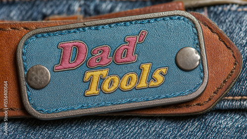 Craftsmanship shines with Dad's tools patch on a trusty tool belt