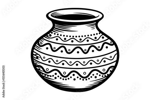 Illustration of a pile of rice grains in black and white silhouette