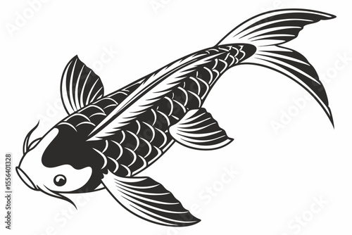 fish silhoette black vector