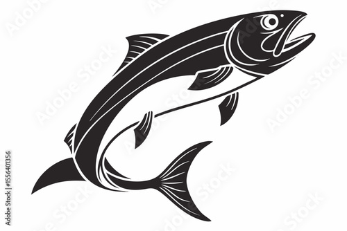 fish silhoette black vector