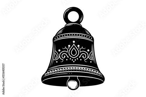 Illustration of a traditional korean soup spoon silhouette