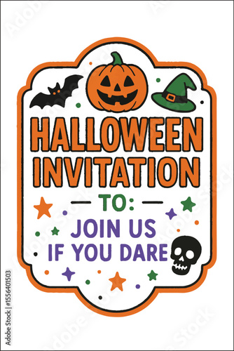 Halloween Colored Label Design