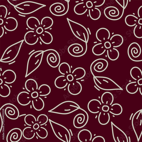 vintage floral seamless pattern. Rich with nostalgia and classic elegance, this pattern evokes the charm of a bygone era for print and textile