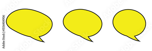 Set of comic speech bubbles. Cartoon vector illustration