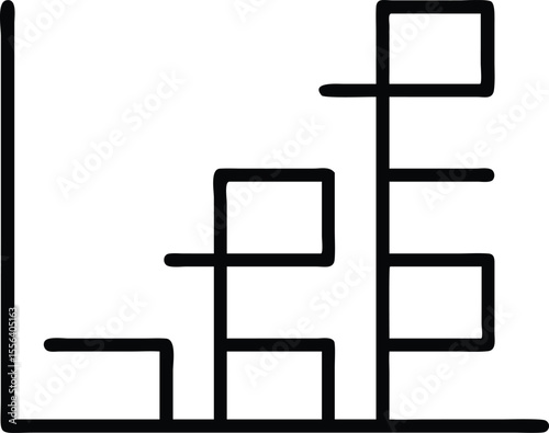 Stacked Bar Graph Icon In Pastel