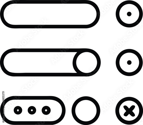 Radio Button Set In Rose And Ivory Tones