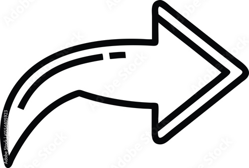 Forward Arrow With Subtle Drop Shadow