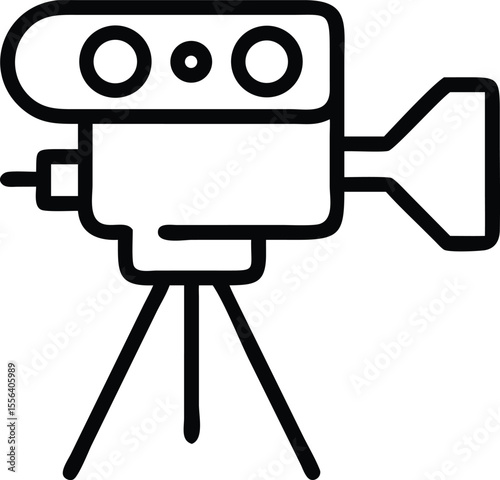 Film Camera Icon In Dusty Rose Tones