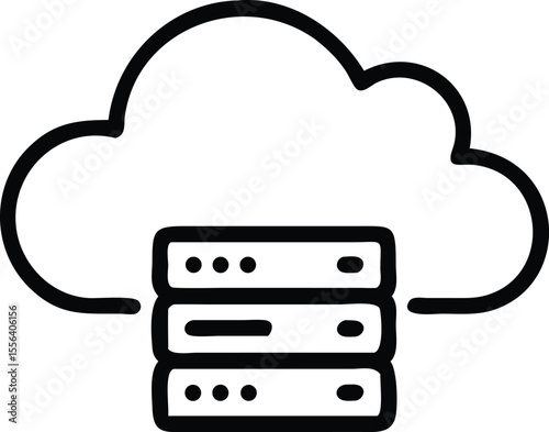 Cloud Server Icon In Soft Gray