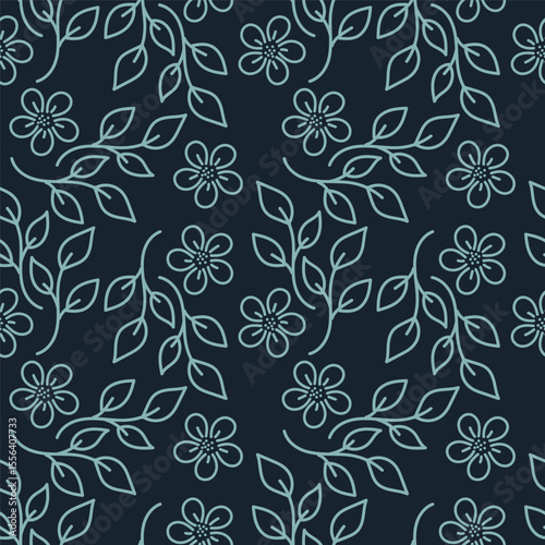vintage floral seamless pattern. Rich with nostalgia and classic elegance, this pattern evokes the charm of a bygone era for print and textile