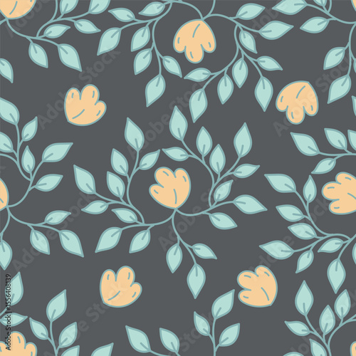 vintage floral seamless pattern. Rich with nostalgia and classic elegance, this pattern evokes the charm of a bygone era for print and textile