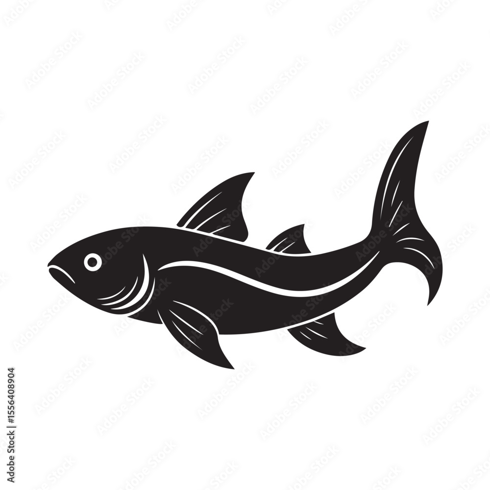 Obraz premium catfish vector illustration