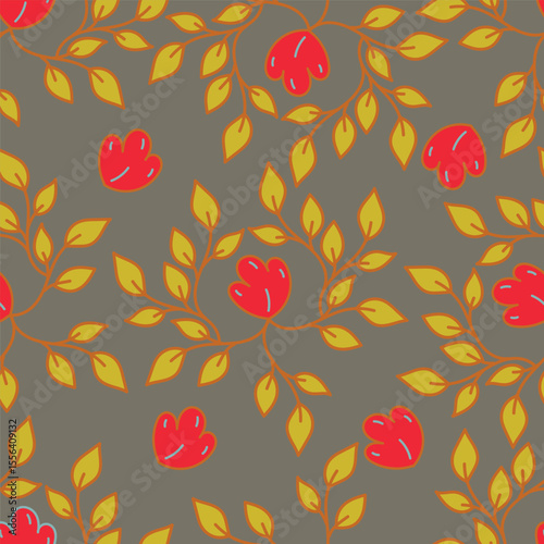 vintage floral seamless pattern. Rich with nostalgia and classic elegance, this pattern evokes the charm of a bygone era for print and textile