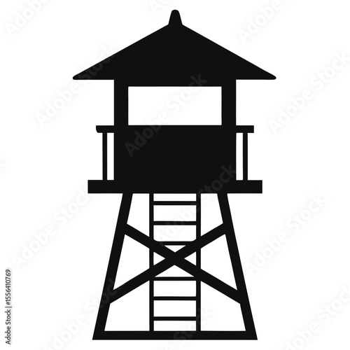 lifeguard tower vector illustration