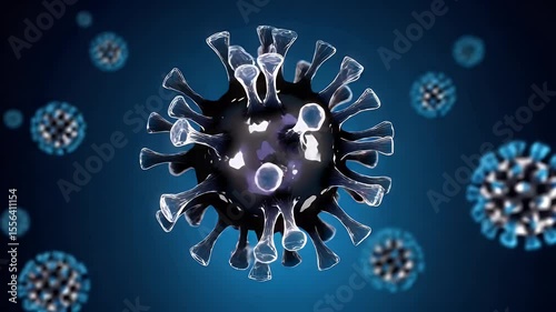 3D Animation Visualizing the Spread of Coronavirus Disease on a Microscopic Level