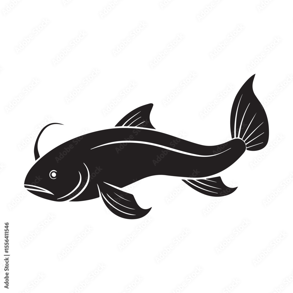 Obraz premium catfish vector illustration