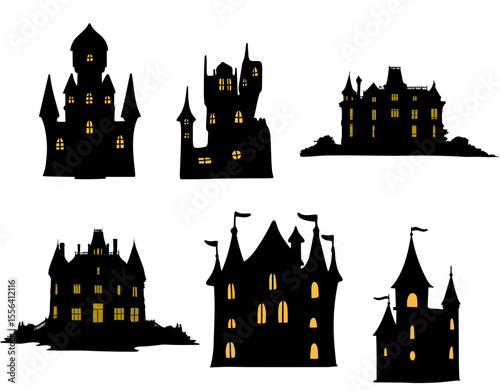 Haunted Zombie House in Dark Spooky Night