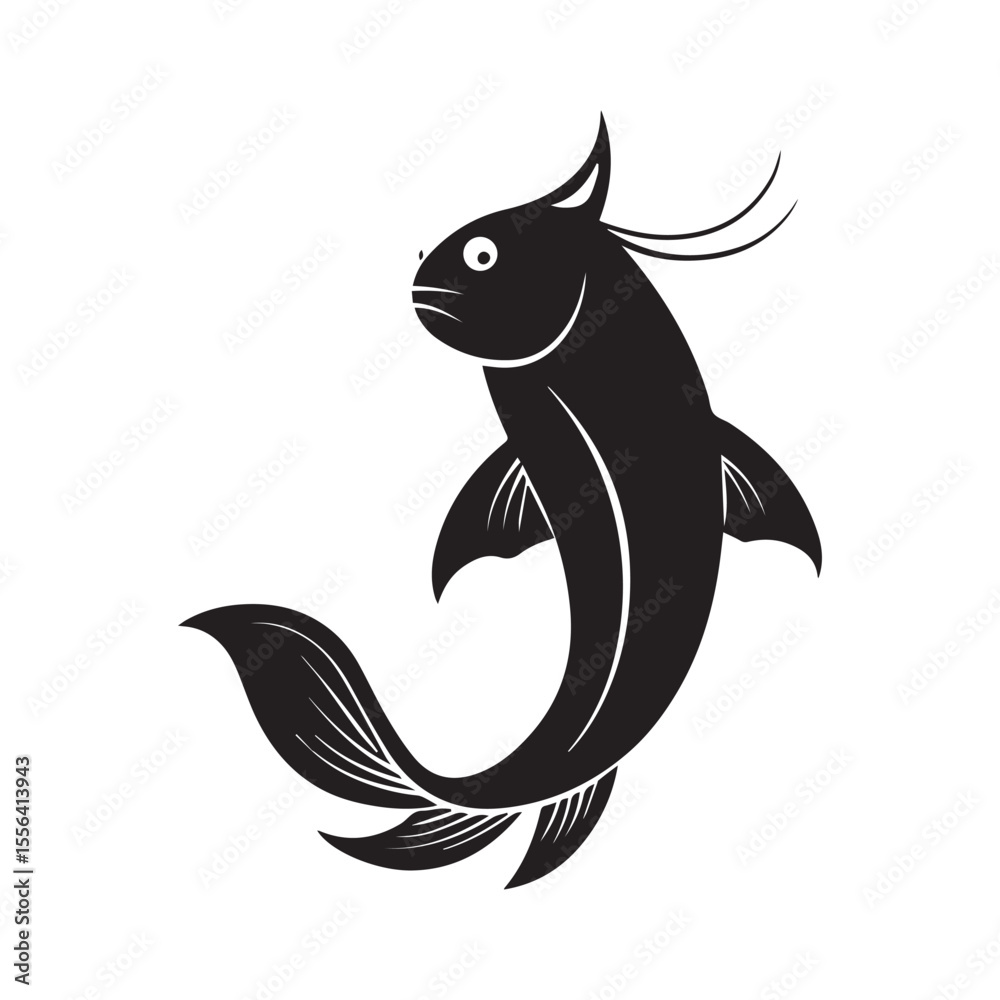 Fototapeta premium catfish vector illustration