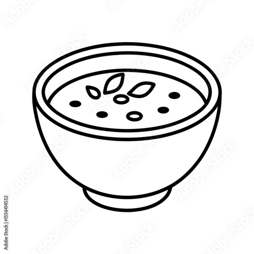 Zuppa Toscana Soup Outline Vector