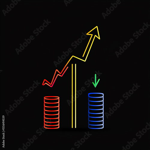 Financial Growth: Upward Trend & Investment Strategy Visual