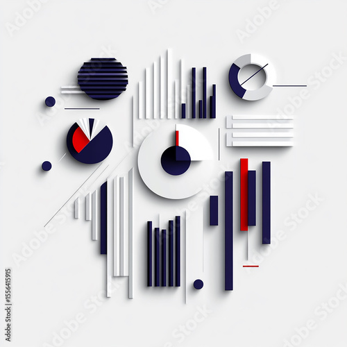 Data Visualization: Abstract Charts & Graphs for Business Reports