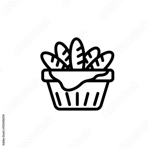 Vector of a Basket Full of Bread