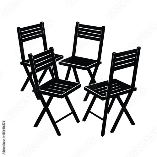 foldable-wooden-dining-chairs-set-vector-on-white-.eps
